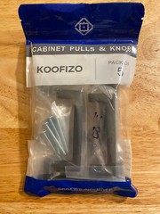 5 Pack Koofizo Flat Black Bar Cabinet Pulls 1816-76-FB05 3-3/8in W 1-1/8in T New
