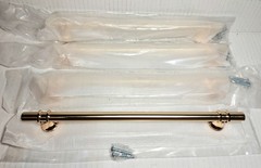 4 – Amerdeco Brushed Gold Luxury Cabinet Drawer Pulls 11 Inch Long C to C 8 7/8″