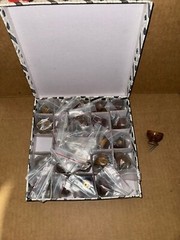 (25) NEW Kitchen cabinet drawer knobs Handle door pull real marble RED MULTI