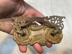 Antique Brass Drop Bail Handles Drawer Pulls Gold – Lot of 2