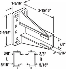 Rear Drawer Track Socket Bracket Side Mounted Drawer Rails Replacement Parts