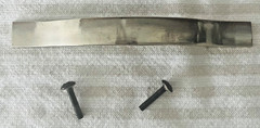 Silver Square Cabinet Handles/Drawer Pulls, 5 1/2 in, 4 in Hole Center (6 pcs)