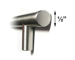 Bar Pull Cabinet Handle Brushed Nickel Solid Stainless Steel 12 mm
