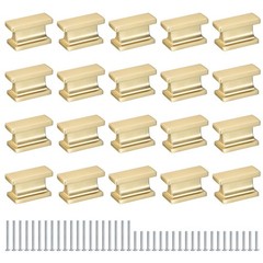 20 Pack Square Cabinet Knobs Gold Dresser Knobs Kitchen Cabinet Pulls