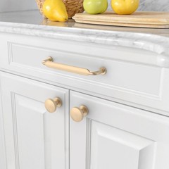 Asidrama 10 Pack Brushed Brass Kitchen Cabinet Knobs Dresser Knobs Drawer Knobs