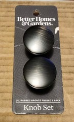 Better Homes & Gardens 1-1/4″ (32mm) (5oz) Modern Knob Oil Rubbed Bronze 2 Pack