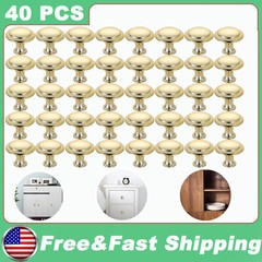 40 PCS Stainless Steel Door Knobs Cabinet Handles Cupboard Drawer Kitchen Pull