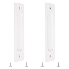 2 PCS 180MM Rectangular Recessed Sliding Door Pulls Warm White Aluminum Alloy