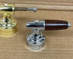 Set of Two: Polished Brass Handle Trims for H22 lever handles by Delta A22PB