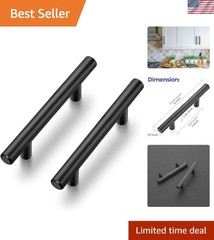 Durable 12 Pack of 5 Inch Round Black Cabinet Pulls for Timeless Appeal