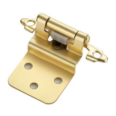 20 PCS 10 Pairs 3/8 Inch Inset Cabinet Hinges Satin Brass Gold SelfClosing