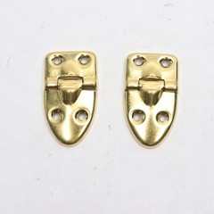 BULK DISCOUNT | (Pair) Small Box Case Trunk Hinges Brass Finish