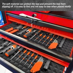 4PCS 23.8″ X 15.8″ Tool Box Liner, Trap Mat Universal Tool Drawer Liner, Non-…