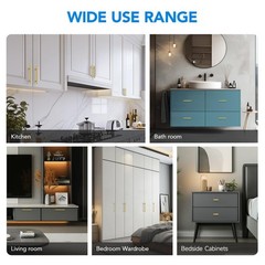Brushed Brass Cabinet Handles 3 Inch Hole Spacing Stainless Steel Drawer Pull…