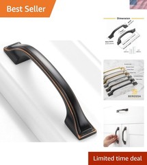Durable 10 Pack Oil Rubbed Bronze Cabinet Handles – Easy Install 3 Inch Size