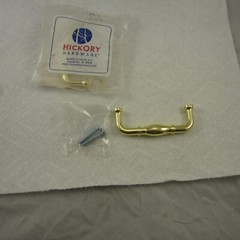 Hickory Hardware P3050-PB Williamsburg 3 inch Polished Brass Cabinet Pull Lot 2.