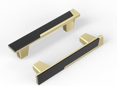 Haliwu Black and Gold Cabient Handles 2 Tone Drawer Handles 6″ 10 Pack