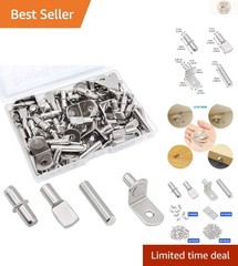 Nickel Plated Shelf Support Pegs Kit – 4 Styles for Reliable Shelf Stability