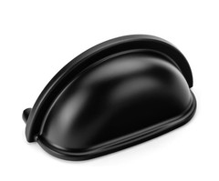10 Pack 3 Inch Black Cabinet Cup Pulls Drawer Pull Kitchen Hardware