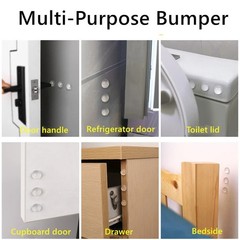 100 Pcs Self-Adhesive Cabinet Door Bumpers, Clear Sound Dampening Rubber US