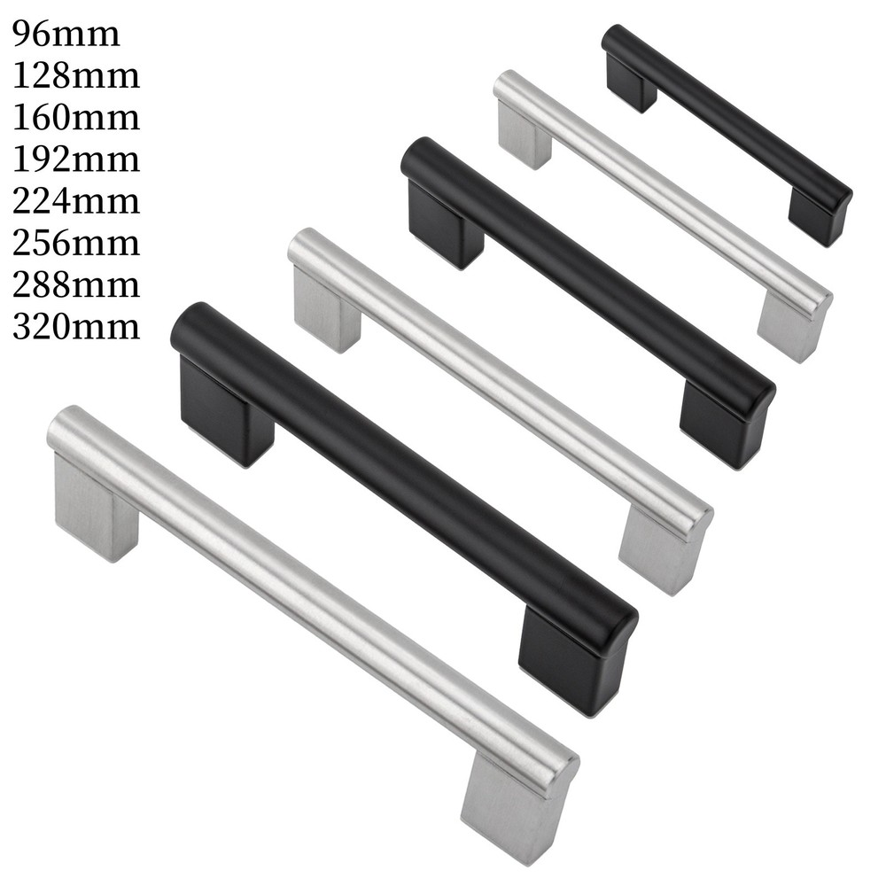 1-30x Black/Brushed Nickel Cabinet Handles Bar Pulls Kitchen Hardware Stainless