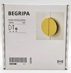 Brand New BEGRIPA Handles Half Round Cabinet Pull Pair Modern Design Yellow