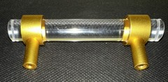 Kitchen Cabinet Handle Crystal Acrylic Gold Drawer Pull 2.5″ Hole Center. New