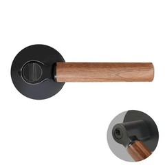 2 Pack Black Keyed Entrance-Keyed Alike Zinc Alloy Wooden Door handlesleft or…