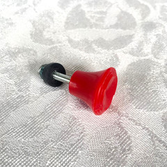 1930s 1940s Art Deco Red Bakelite Cabinet Knob