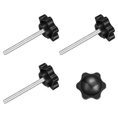 4Pcs Clamping Screw Knob, M4 x 40mm Hex Shaped Star Knob, 25mm Dia