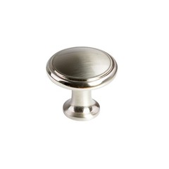 1-3/16 in. Satin Nickel Modern Round Flat Cabinet Knob (10-Pack)