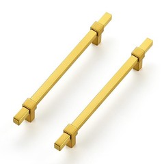1 Pack Gold Cabinet Handles – 6-1/4 Hole Center Cabinet Pulls Drawer Pulls Ca…