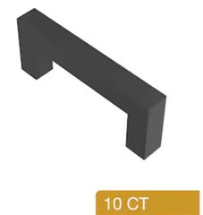 Style Selections Carter 3-in , 76mm Center to Center Matte Black Square Handles