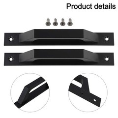 Aluminum Alloy Black Iron Barn Door Handles 2PCS for Indoor Outdoor Use
