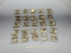 50 Pack (25 Pairs) 1/2″ Overlay Cabinet Hinges, Self-Closing Semi-Concealed Face