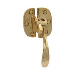 Left or Right Handed Ice Box Latch in Solid Brass for Antique Oak Refrigerator