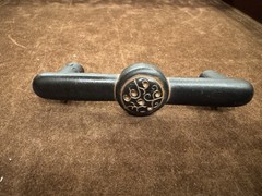 Ann At Home Sasha 3 Inch Pewter Pull Black With Terra Cotta Wash