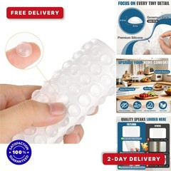 200PCS Clear Rubber Cabinet Door Bumpers – Self Adhesive Soft Close