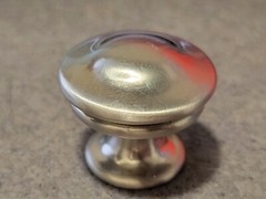 Brushed Satin 1″ Round Kitchen Cabinet Knobs – Lot of 15, Diamond Brand Pulls