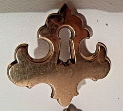 Decorative Drawer faux keyway brass dresser hardware