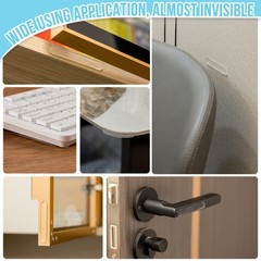 Cabinet Door Bumpers, 40 pcs 2.75in * 0.4in * 0.08in, Transparent