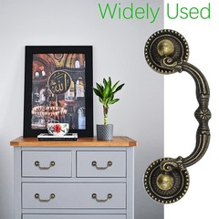 2 Pack 3″ Hole Centers Antique Drawer Pulls Vintage Bronze Cabinet Handles Dr…