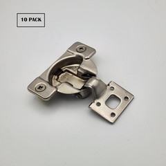 10 Pack – Hardware Grass Tec 864 108 Degree 7/16″ 11mm Overlay Self Close Hinge