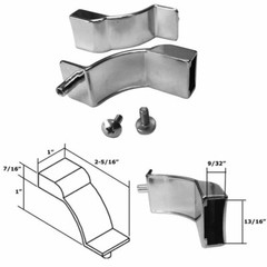 Polished Chrome Sliding Shower Door/Tub Enclosure Towel Bar Brackets – Set of 2