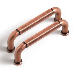6 PCS 3 Inch 76mm Hole Center Cabinet Pulls Antique Copper Zinc Alloy Drawer