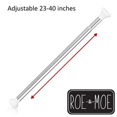 Deluxe Stainless Steel Sliding Door Guard Adjustable 23–40 inches w/White