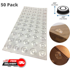 Sound Dampening Cabinet Door Bumpers Clear Soft Close Self Adhesive Rubber Pads