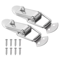 2 Pcs 3″ Stainless Steel Spring Loaded Toggle Latch with Mounting Screws