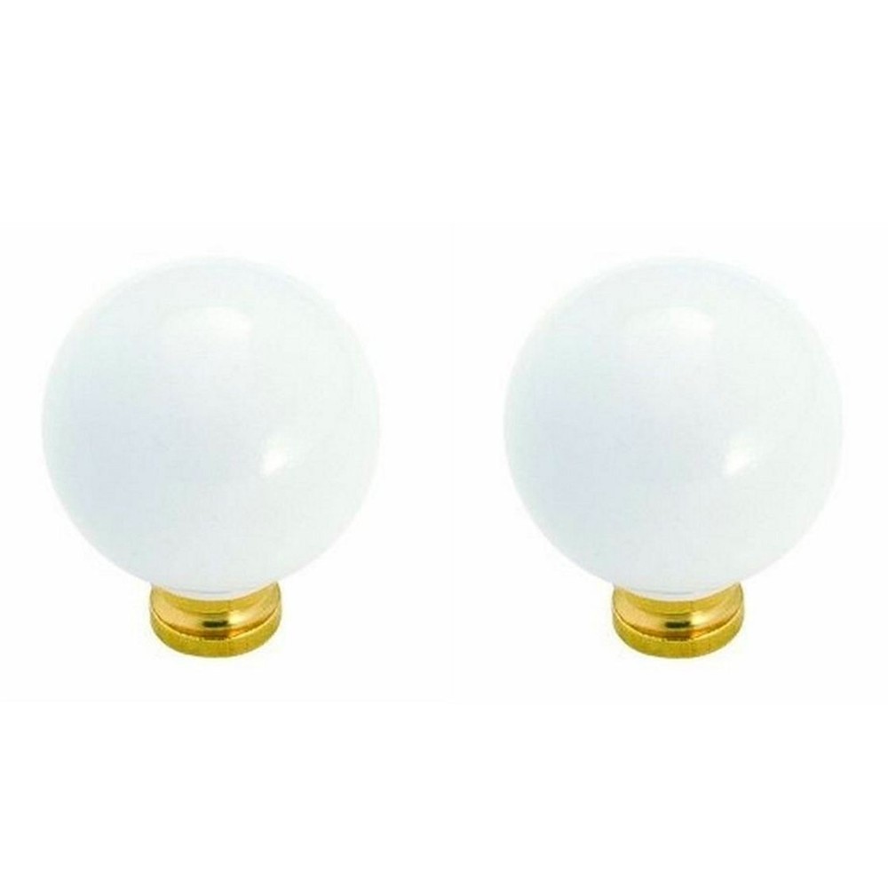 2 Pack Amerock Hardware BP727-30 White Ceramic 1 1/4″ Round Cabinet Knob Pulls