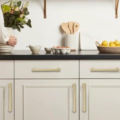6Inch 152mm Matte Gold Cabinet Pulls Brushed Satin Handles Kitchen 2 PCS